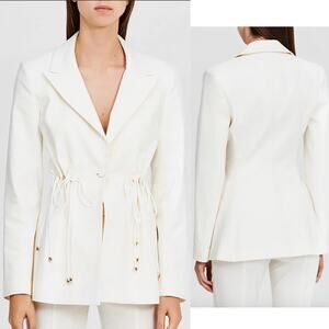 SIGNIFICANT OTHER Magnolia White Linen Blazer SMALL